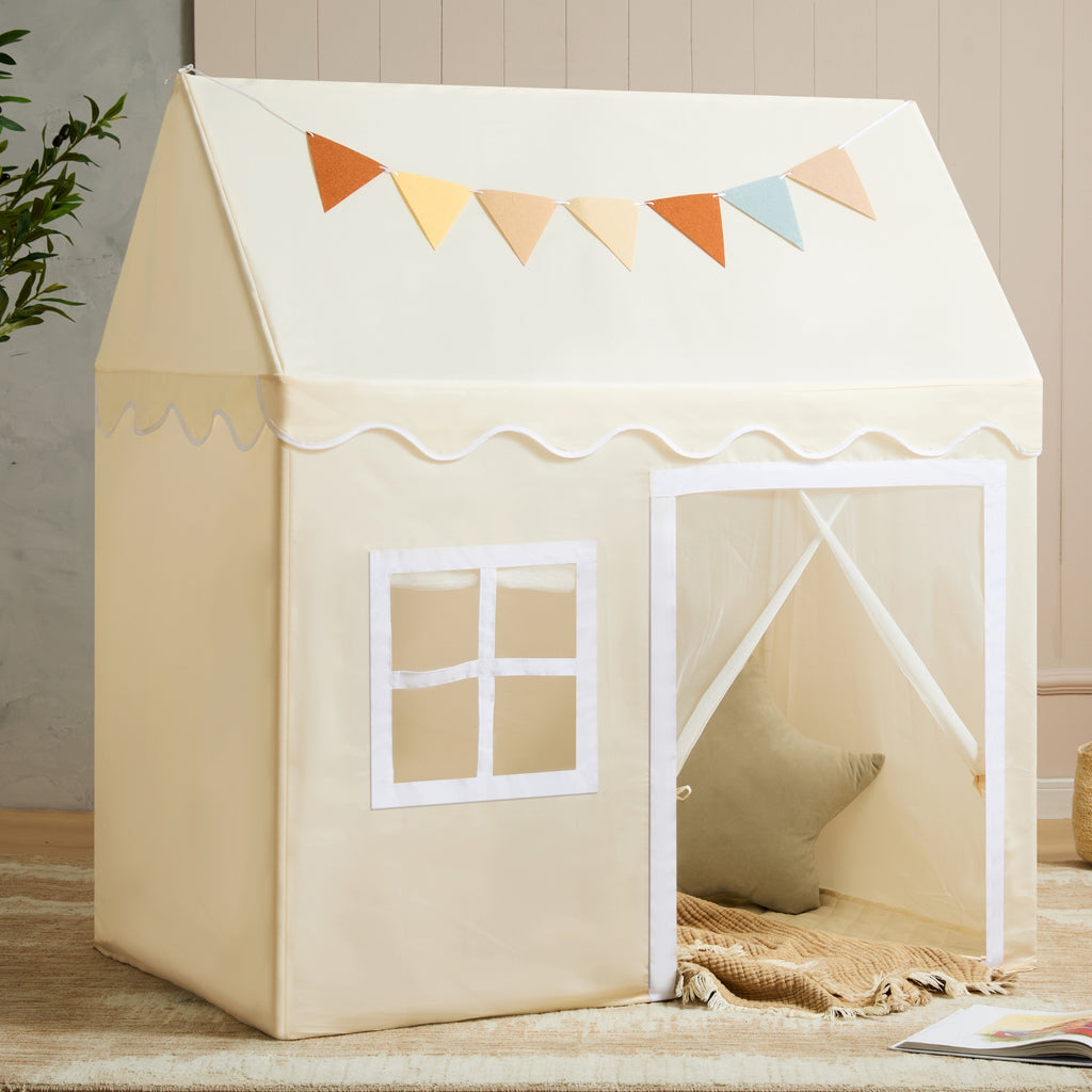 Sweet Citrus Kids Play Tent – White and Blue Indoor Playhouse