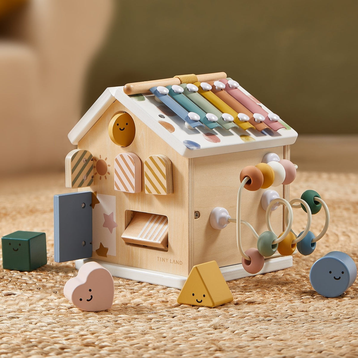 Tiny Land® Cottage Activity Cube - Morandi - Tiny Land INC