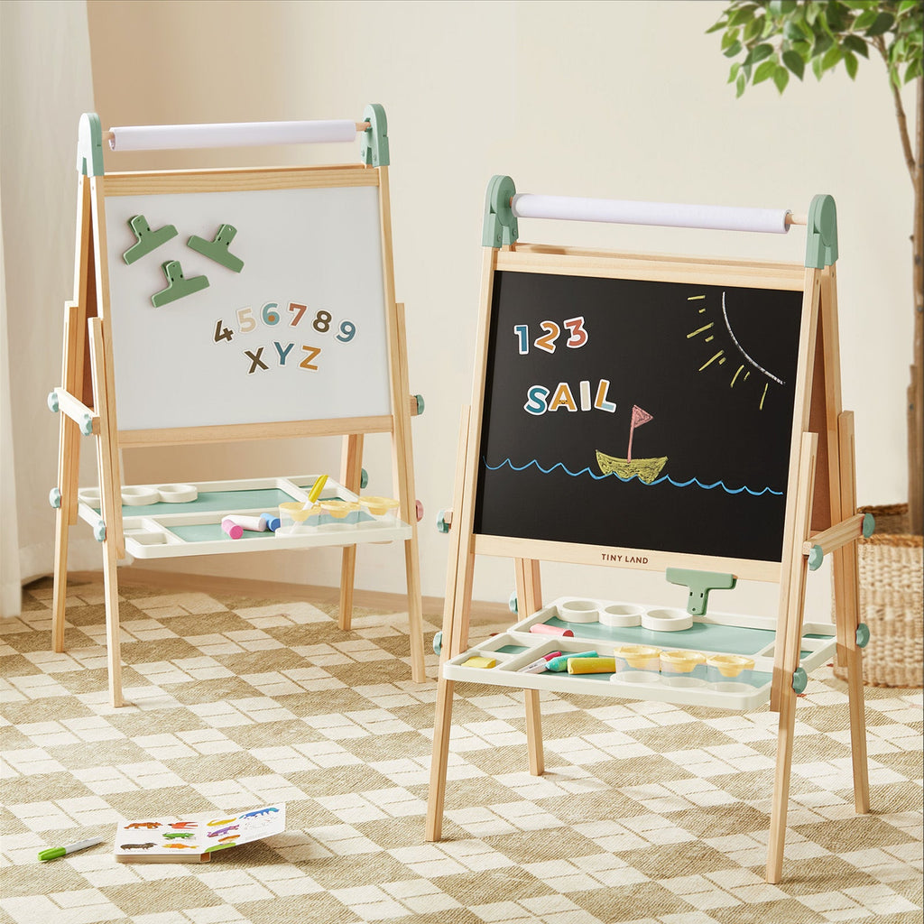Tiny Land® Magnitales Easel for Kids - Green - Tiny Land INC