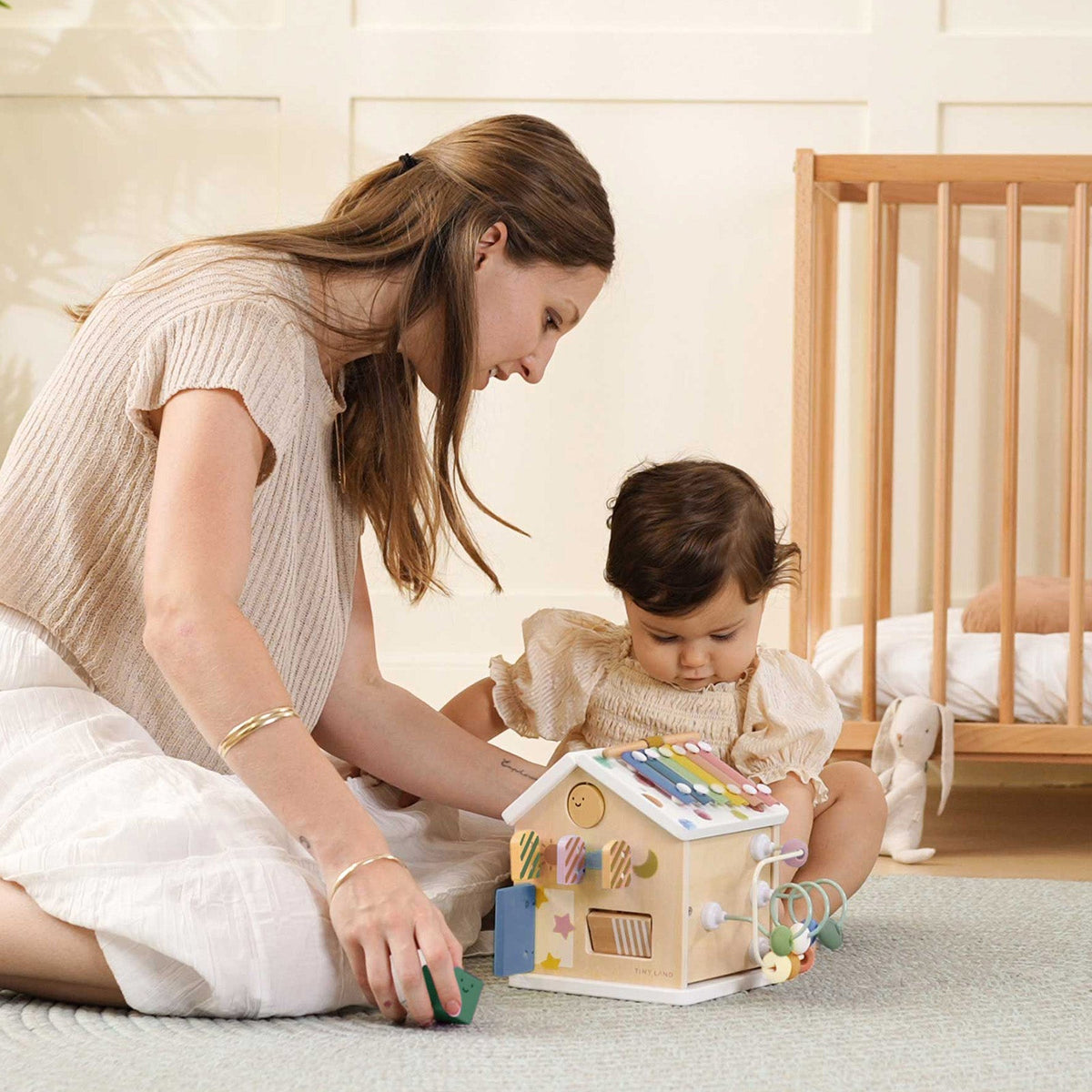 Tiny Land® Cottage Activity Cube - Morandi - Tiny Land INC