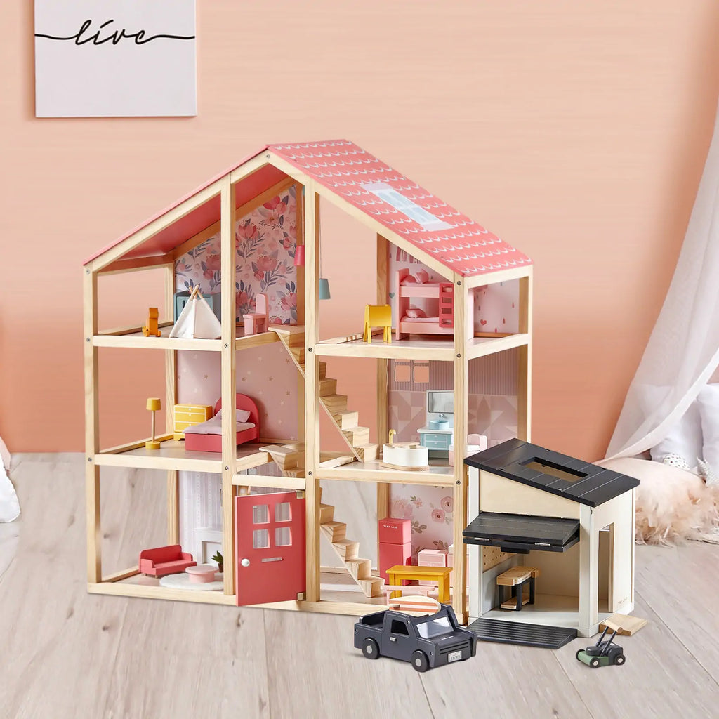 Tiny Land® Wooden Dollhouse - Garage - Tiny Land INC