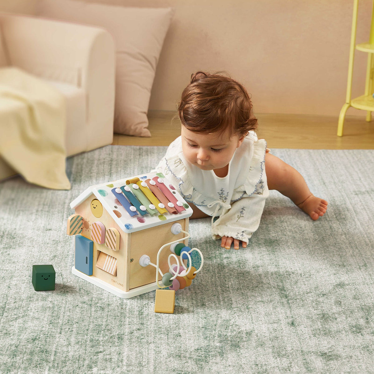 Tiny Land® Cottage Activity Cube - Morandi - Tiny Land INC