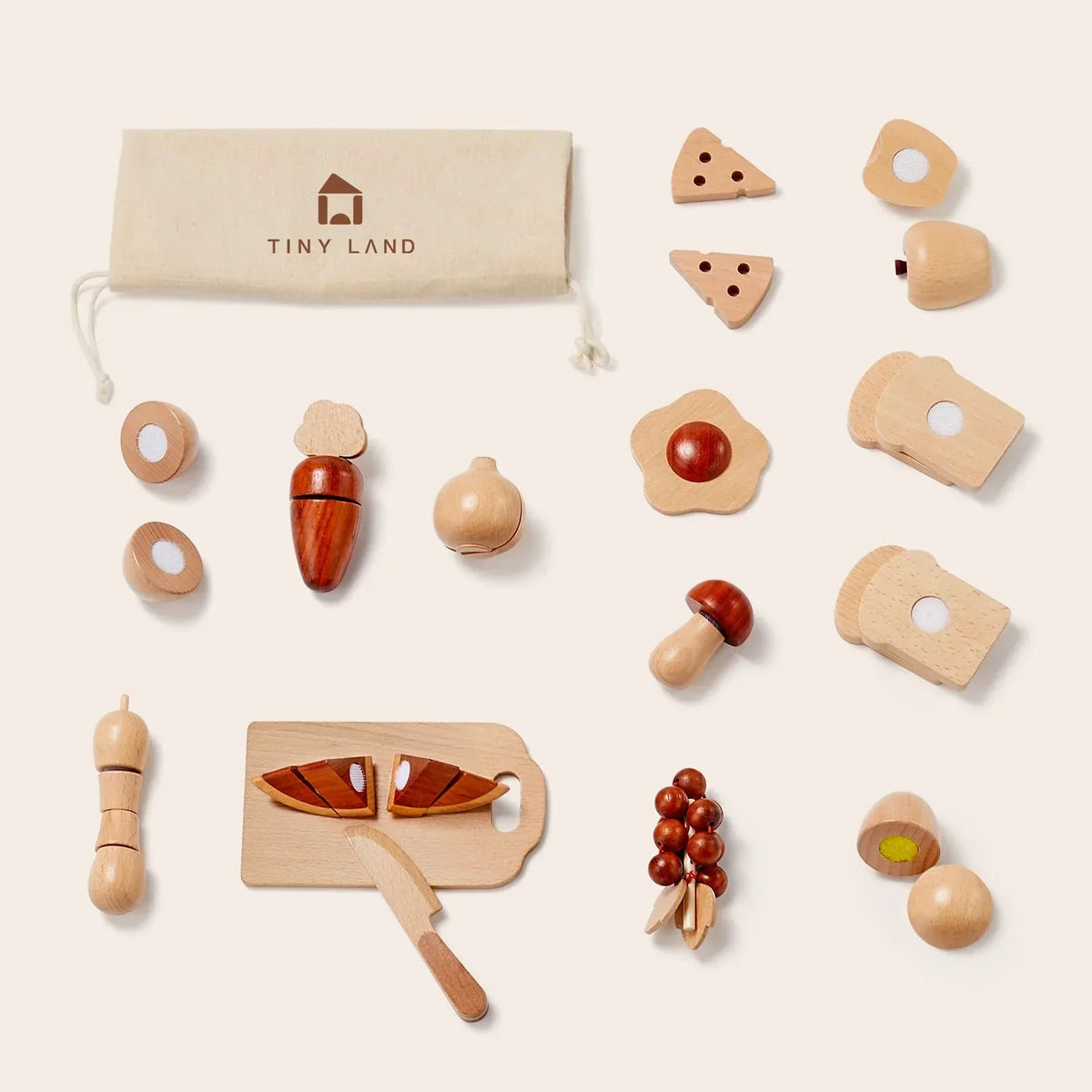 Tiny Land® Wooden Cut and Play Food Toys - Tiny Land INC