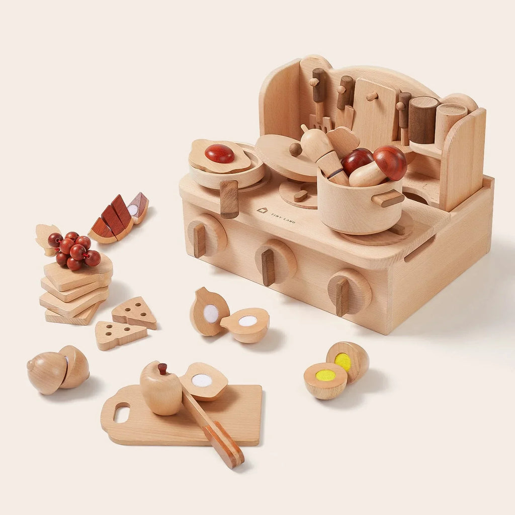 Tiny Land® Wooden Cut and Play Food Toys - Tiny Land INC