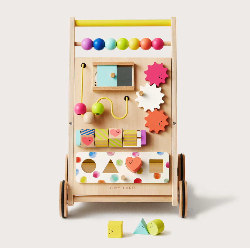 Tiny Land® Premium Natural Wooden Activity Walker - Tiny Land INC