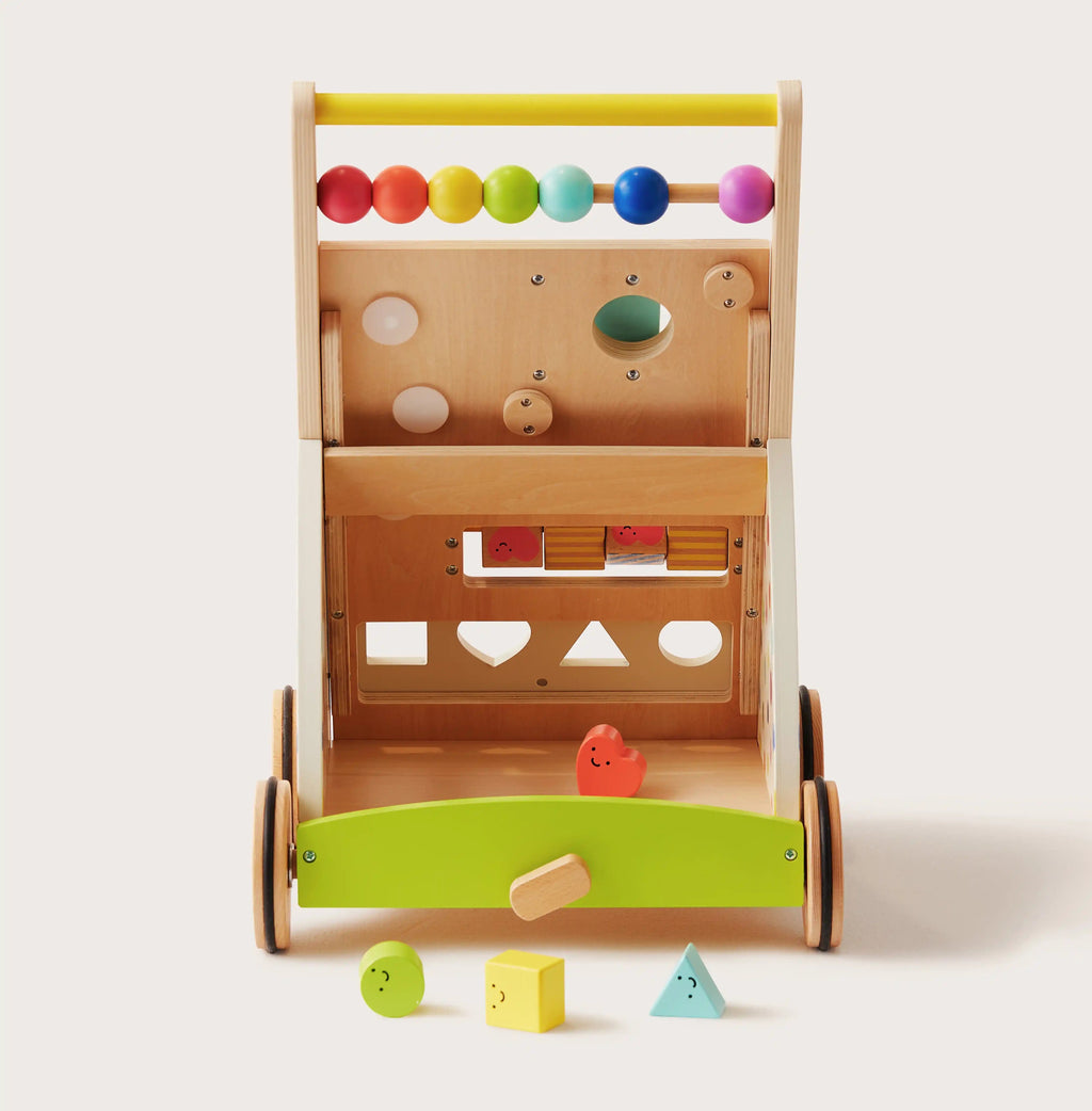 Tiny Land® Premium Natural Wooden Activity Walker - Tiny Land INC