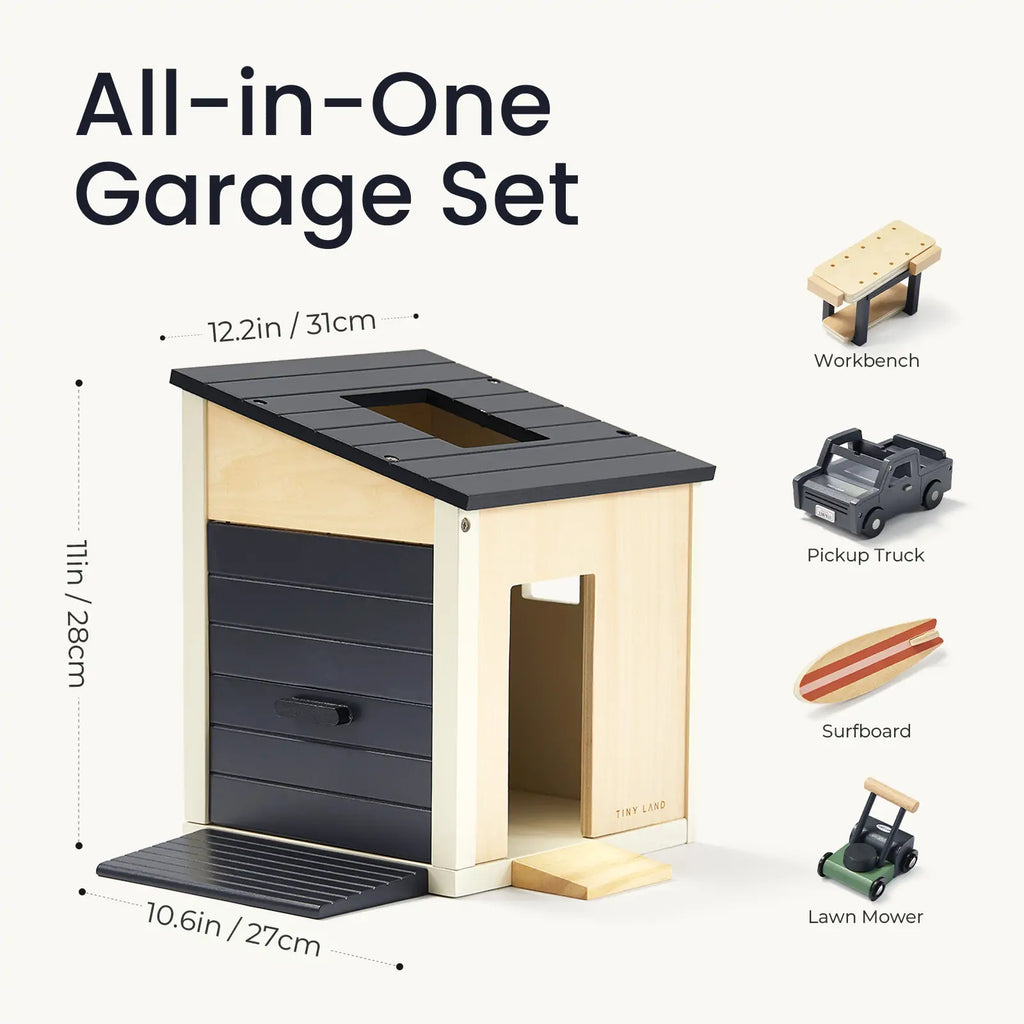Tiny Land® Wooden Dollhouse - Garage - Tiny Land INC