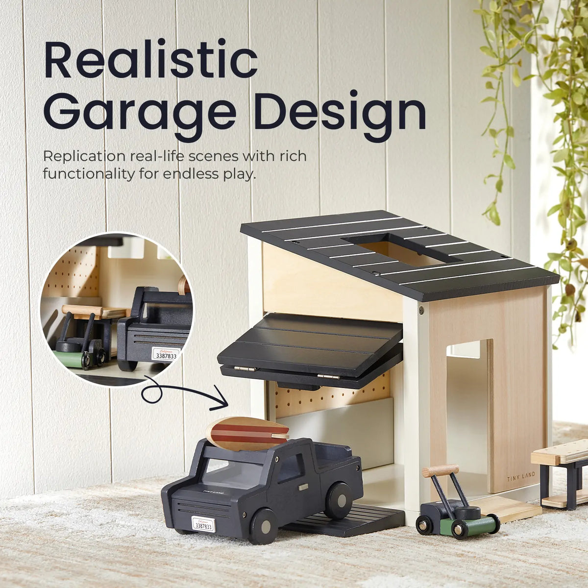 Tiny Land® Wooden Dollhouse - Garage - Tiny Land INC