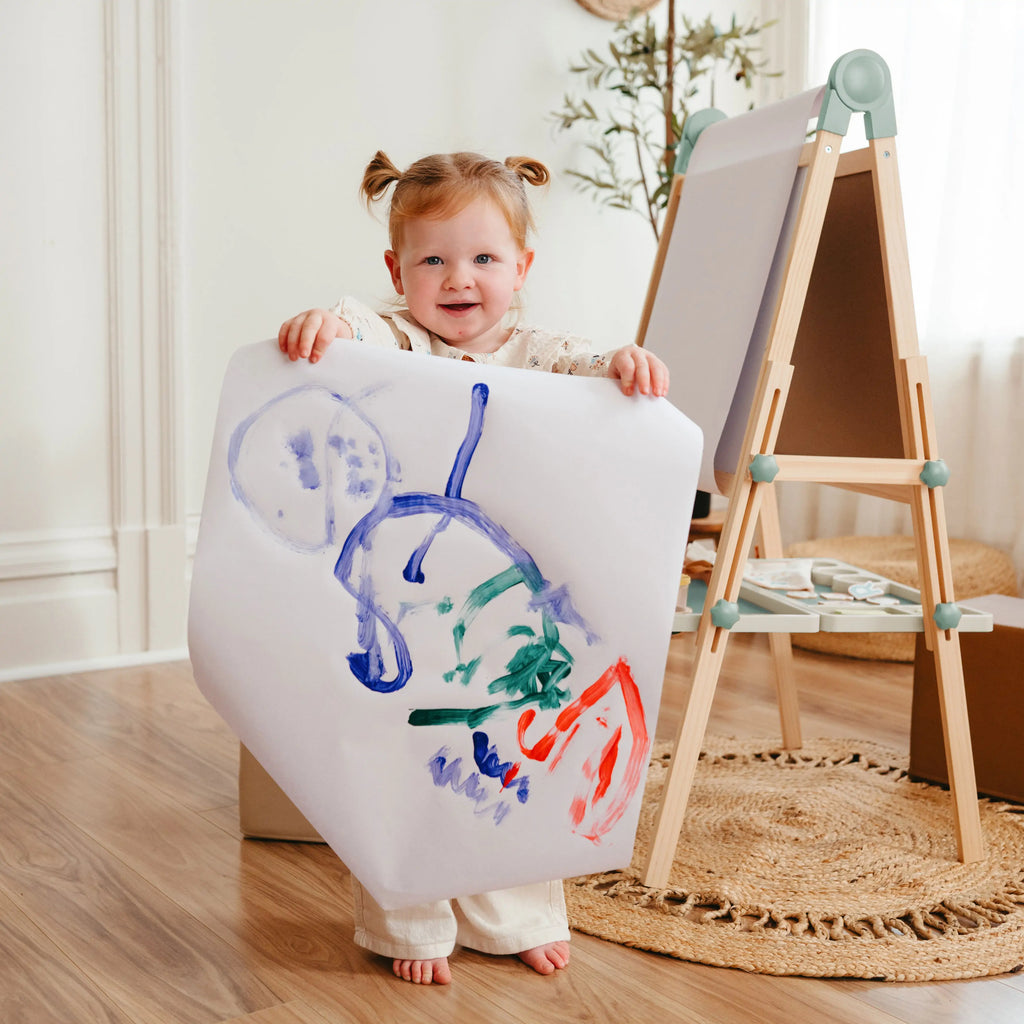 Tiny Land® Magnitales Easel for Kids - Green - Tiny Land INC