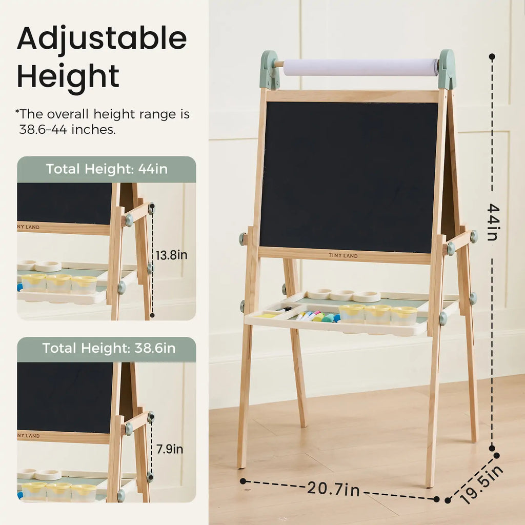 Tiny Land® Magnitales Easel for Kids - Green - Tiny Land INC