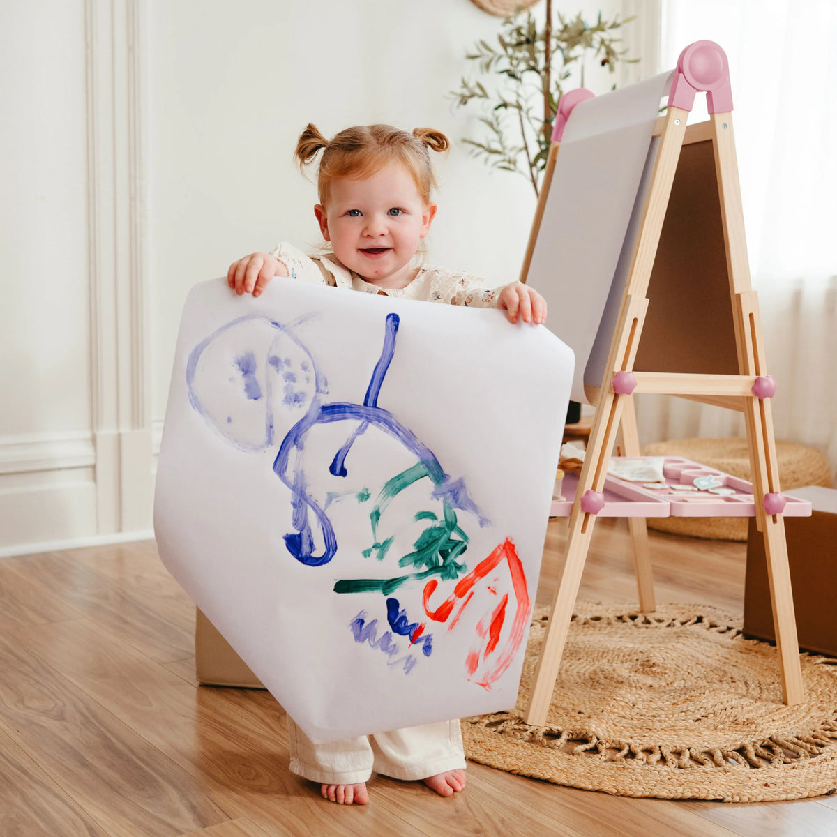 Tiny Land® Magnitales Easel for Kids - Pink - Tiny Land INC