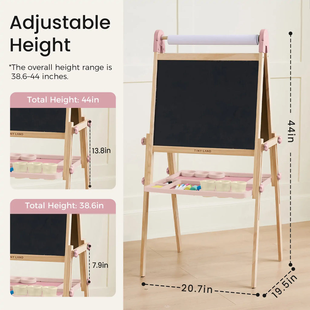 Tiny Land® Magnitales Easel for Kids - Pink - Tiny Land INC