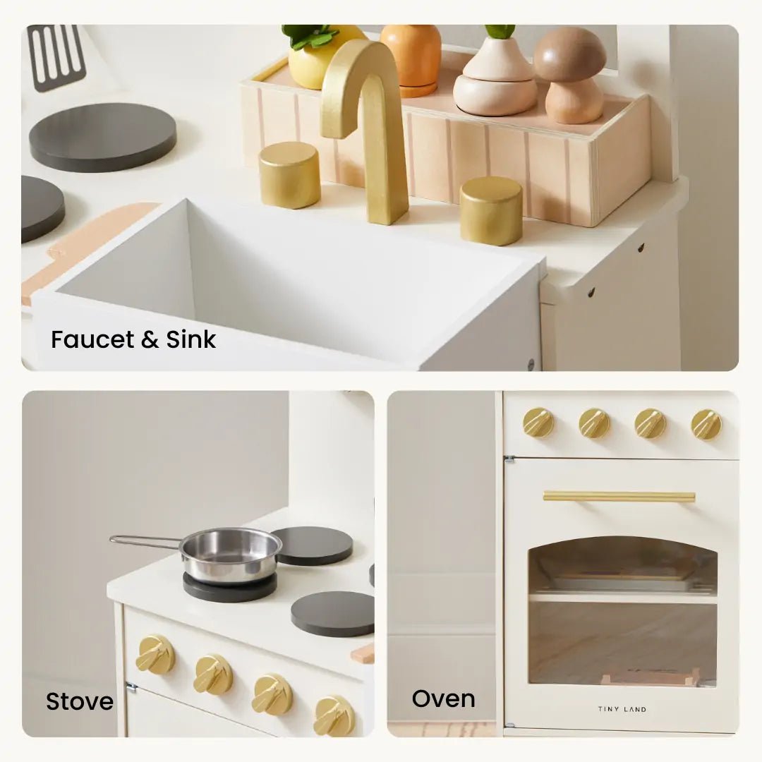 Tiny Land® Honey Kitchenette - Little Chef's First Kitchen - Tiny Land INC