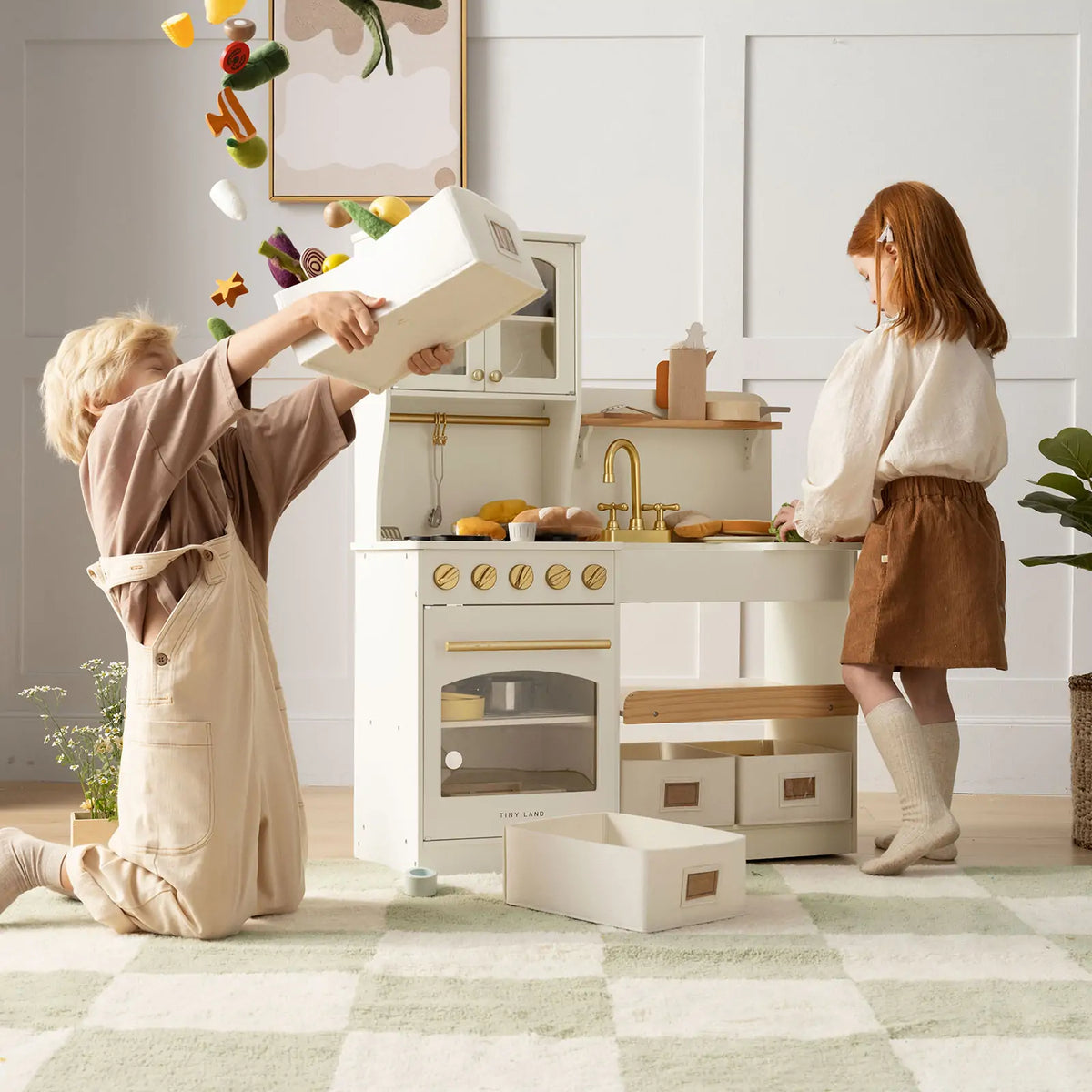 Tiny Land® Serenity Play Kitchen - Cream - Tiny Land INC