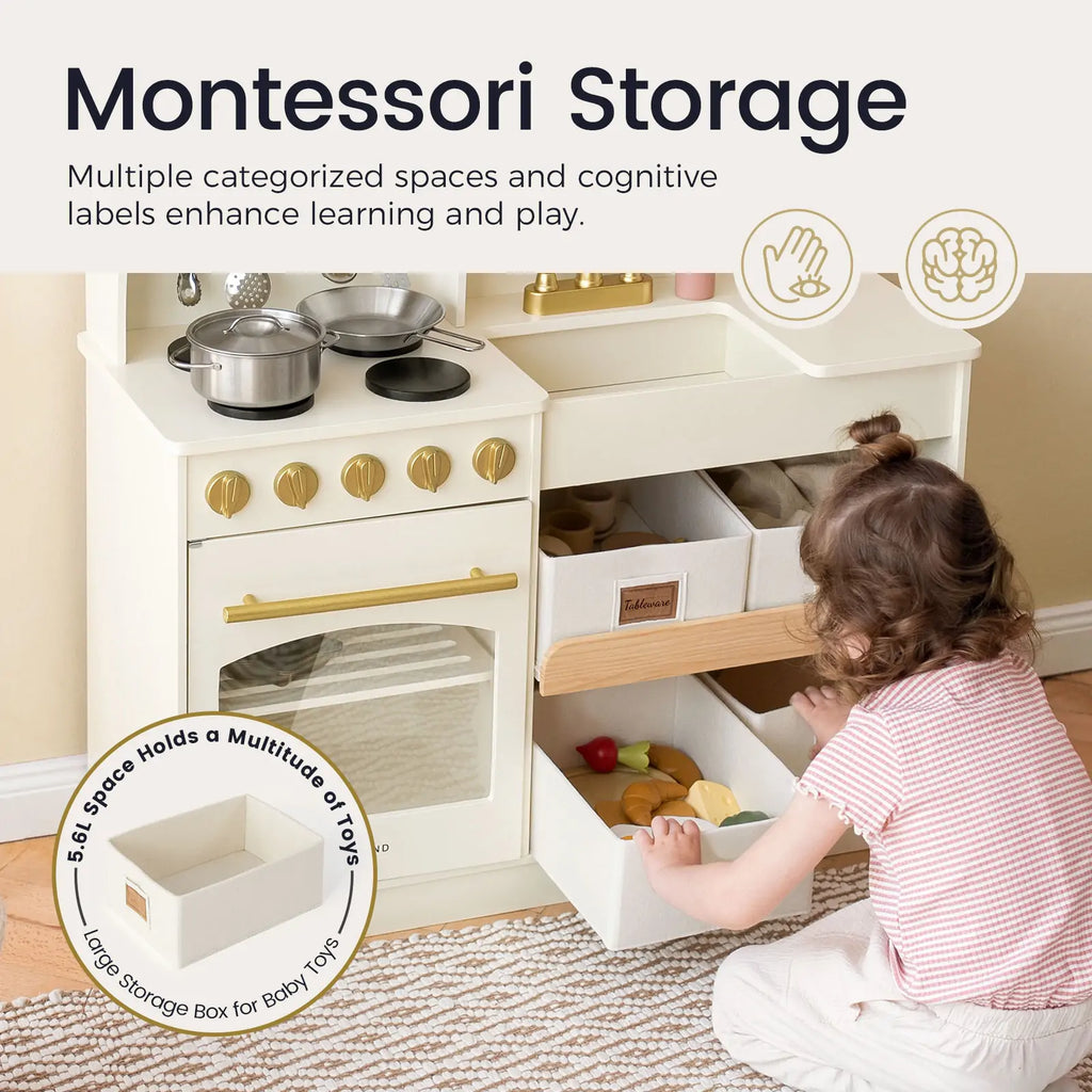 Tiny Land® Serenity Play Kitchen - Cream - Tiny Land INC
