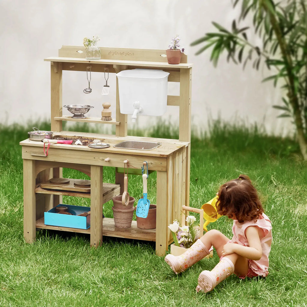 Tiny Land® Mud Kitchen - DuoPlay Outdoor Play Kitchen for Kids - Tiny Land INC
