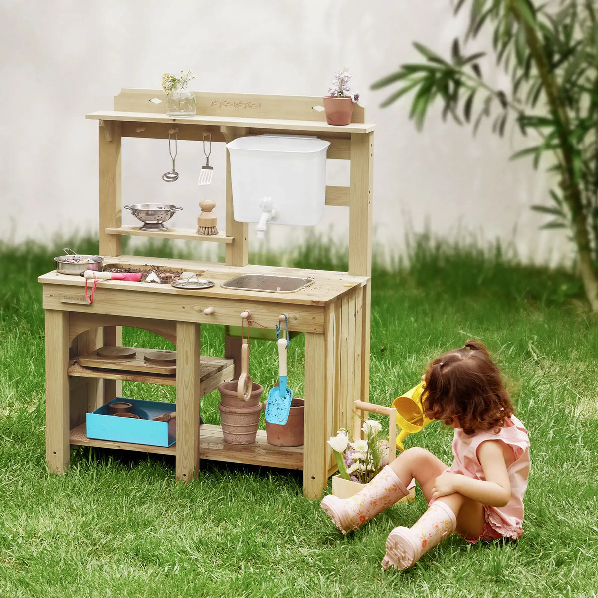 Tiny Land® Mud Kitchen - DuoPlay Outdoor Play Kitchen for Kids - Tiny Land INC