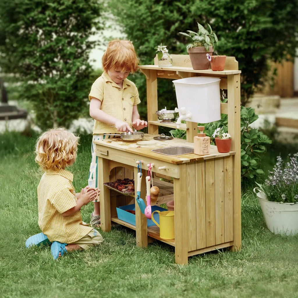 Tiny Land® Mud Kitchen - DuoPlay Outdoor Play Kitchen for Kids - Tiny Land INC
