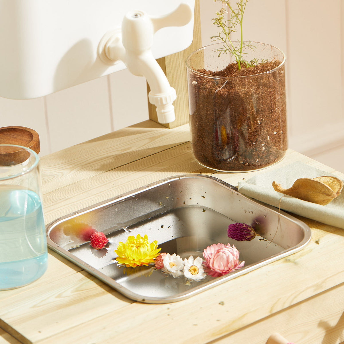 Tiny Land® Mud Kitchen - DuoPlay Outdoor Play Kitchen for Kids - Tiny Land INC