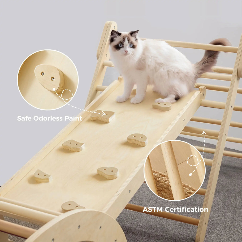 Tiny Land® 7 - in - 1 Montessori Climbing Set with Play Pad - Tiny Land INC