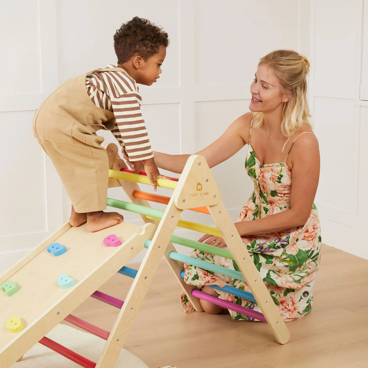 Tiny Land® 7 - in - 1 Rainbow Climbing Set - Tiny Land INC