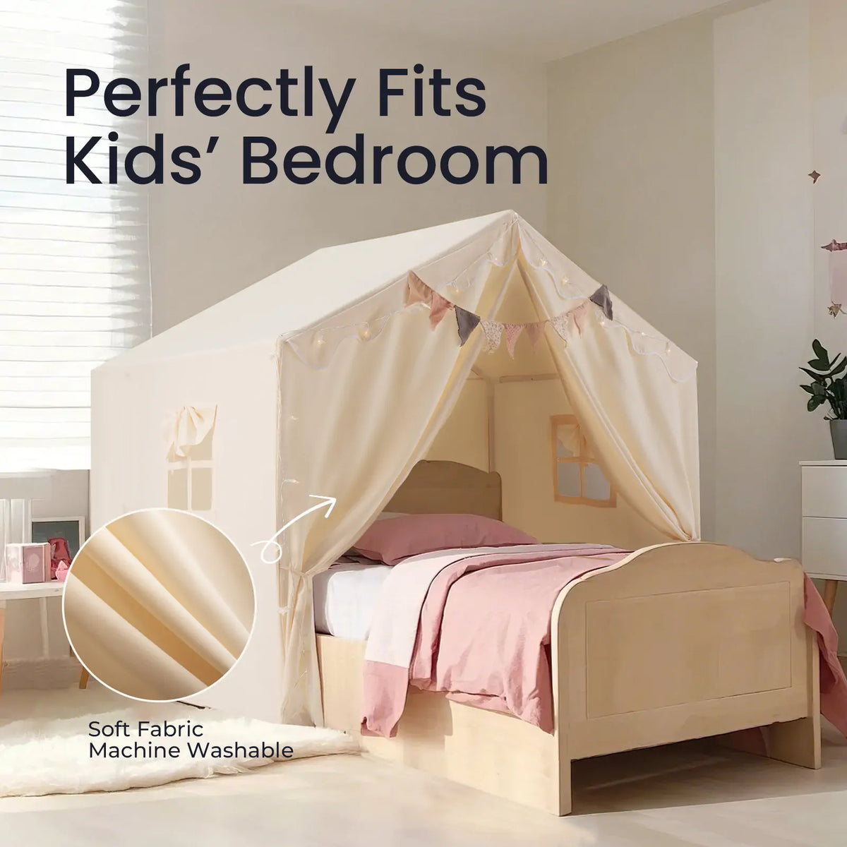 Tiny Land® Large Cozy Tent with Star Lights - Tiny Land INC