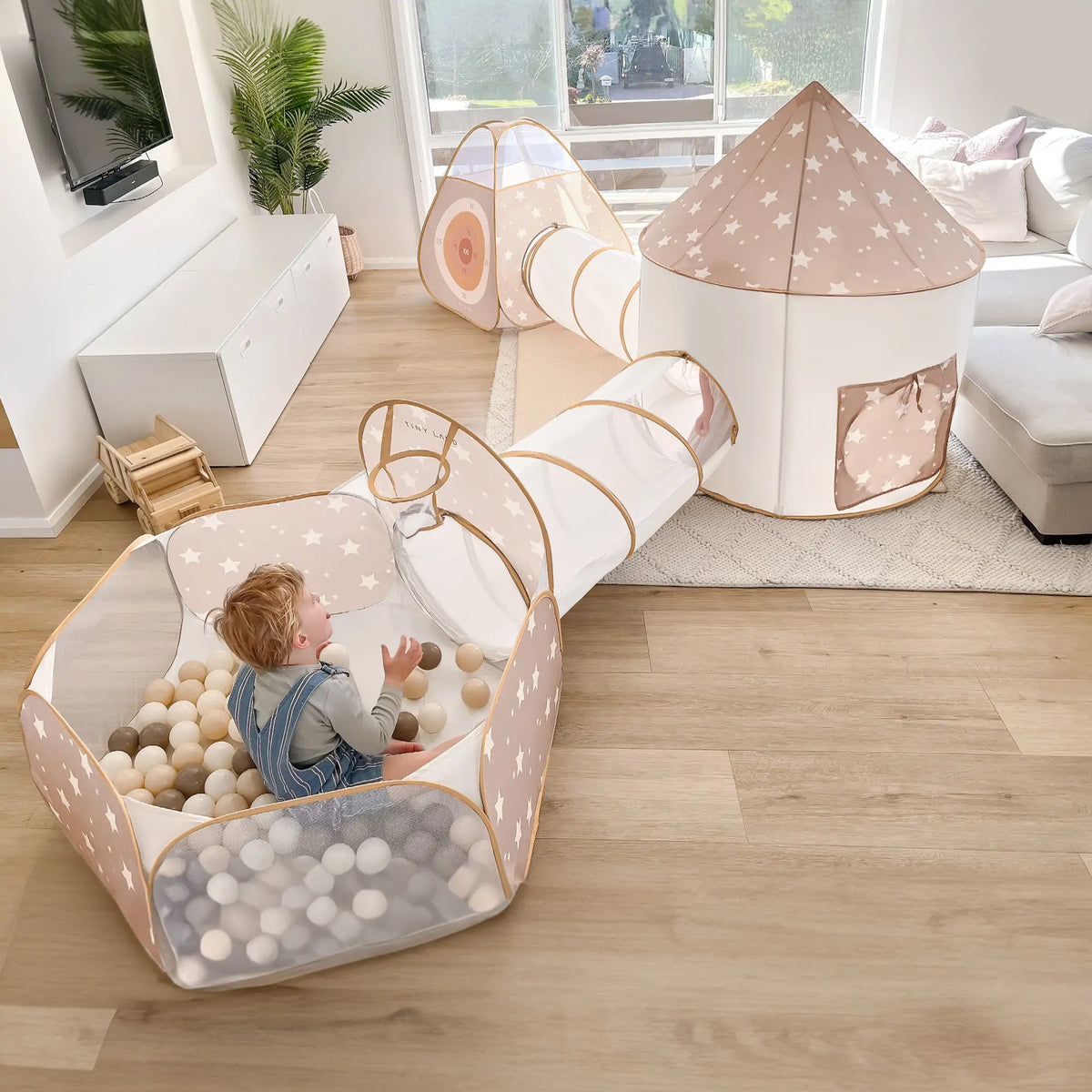 Tiny Land® Discovery 5 - in - 1 Play Tunnel & Ocean Ball Set - Tiny Land INC