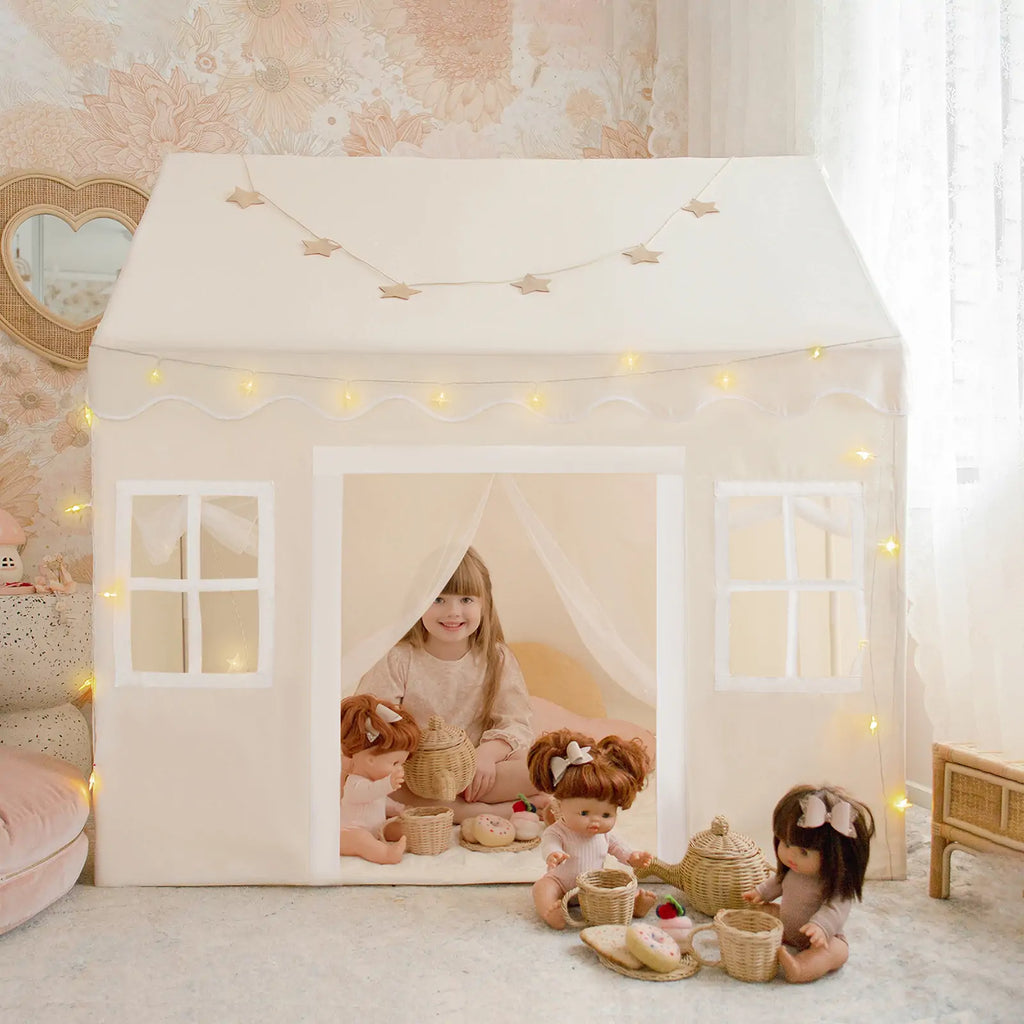 Tiny Land® Natural Cream Playhouse - Tiny Land INC