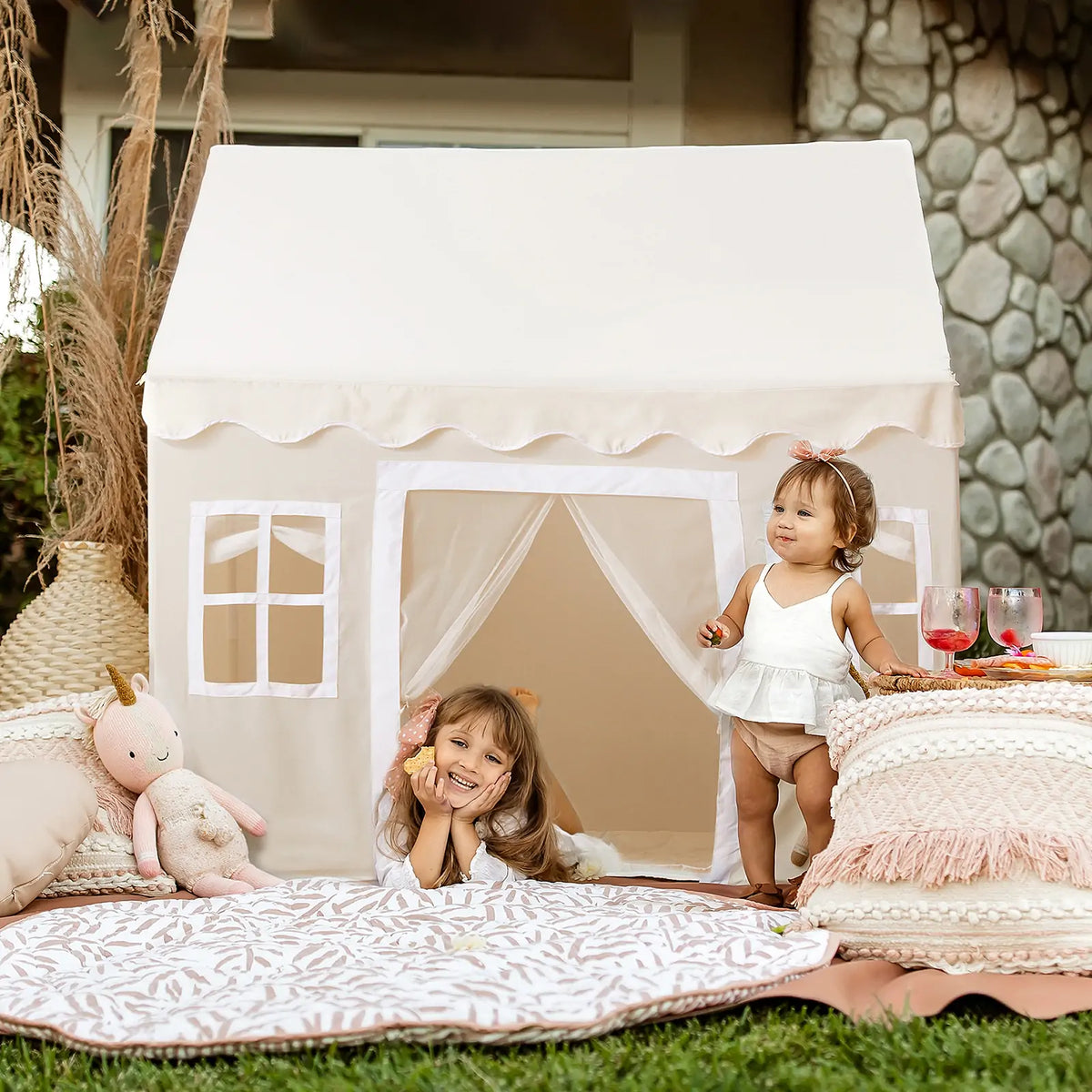 Tiny Land® Natural Cream Playhouse - Tiny Land INC