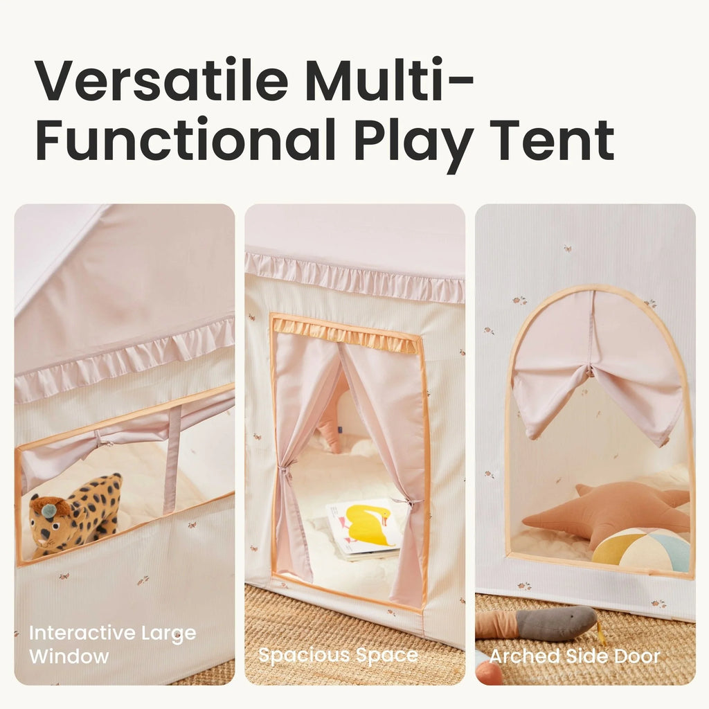 Tiny Land® Sweet Citrus Kid's Play Tent - Creamy white/pink - Tiny Land INC