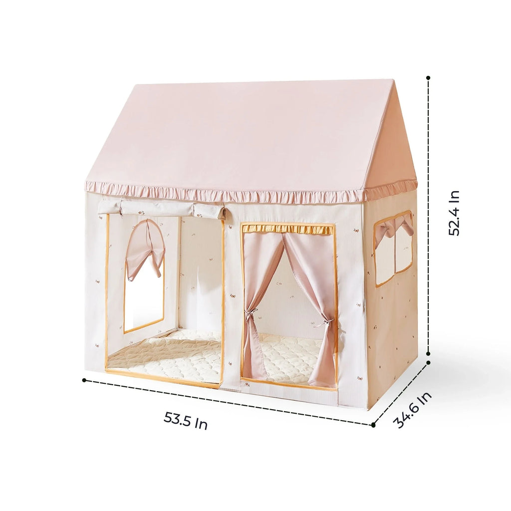 Tiny Land® Sweet Citrus Kid's Play Tent - Creamy white/pink - Tiny Land INC