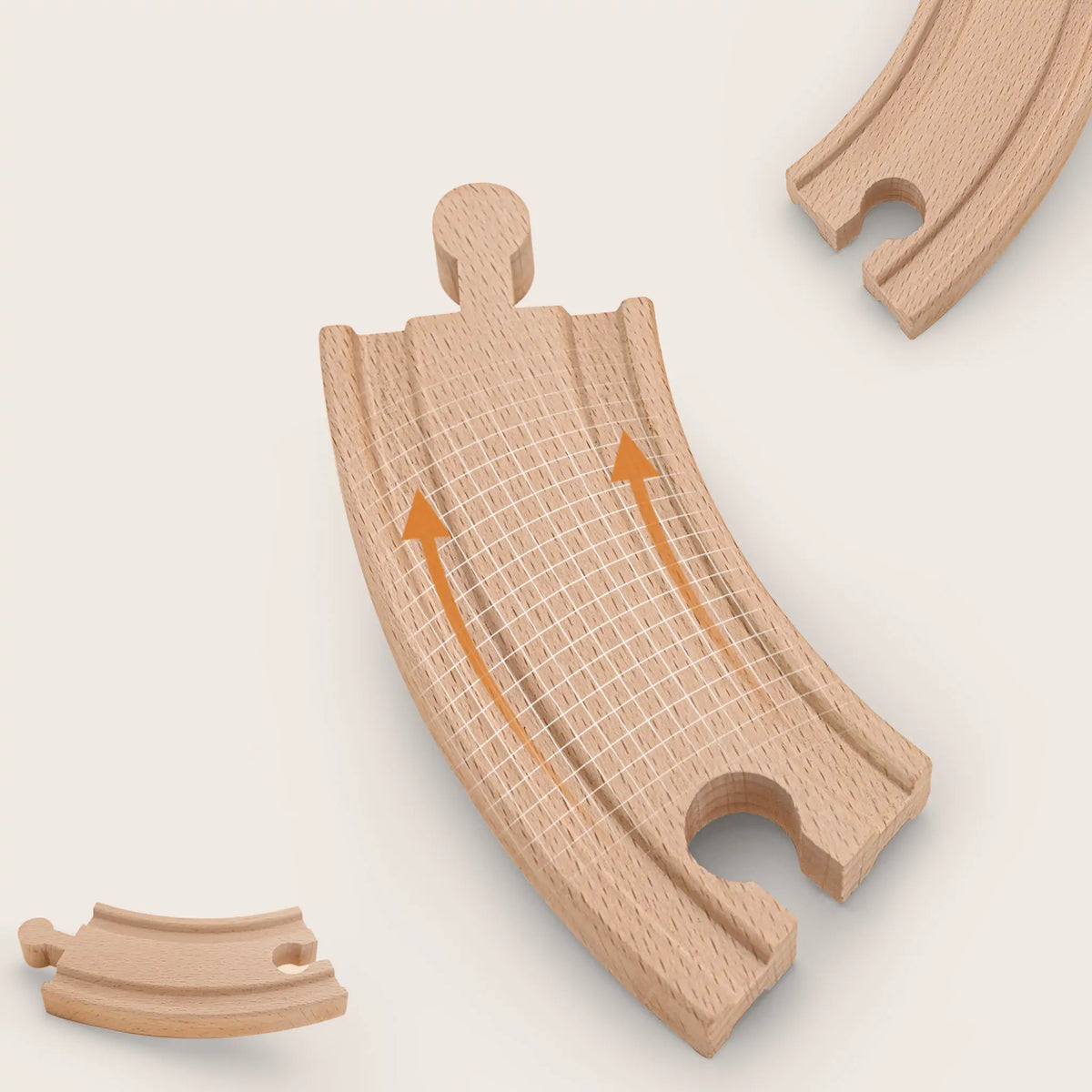 Tiny Land® Wooden Track Trains 55 Pcs - Tiny Land INC