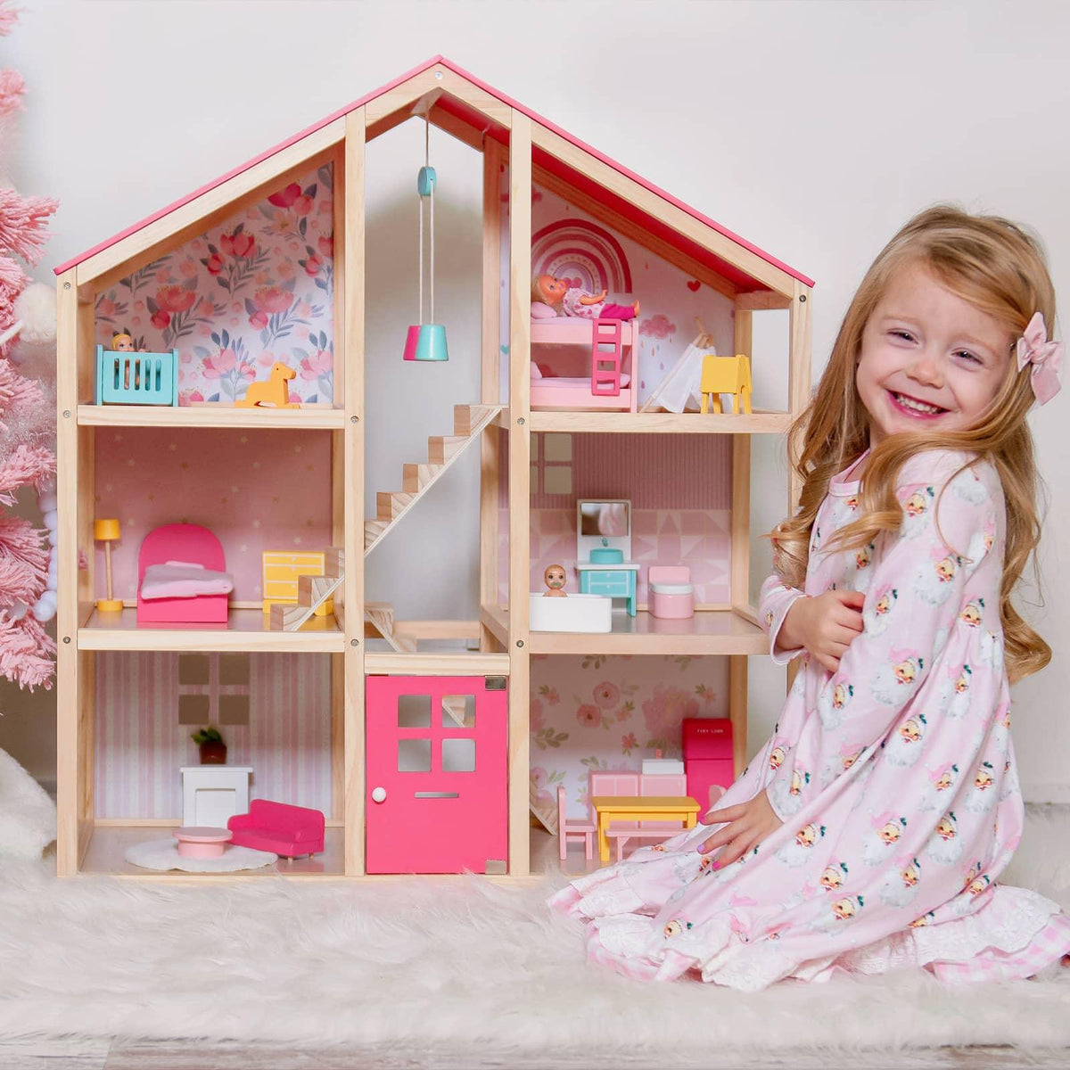 Tiny Land® Sweetwood Love Dollhouse without Dolls - Tiny Land INC