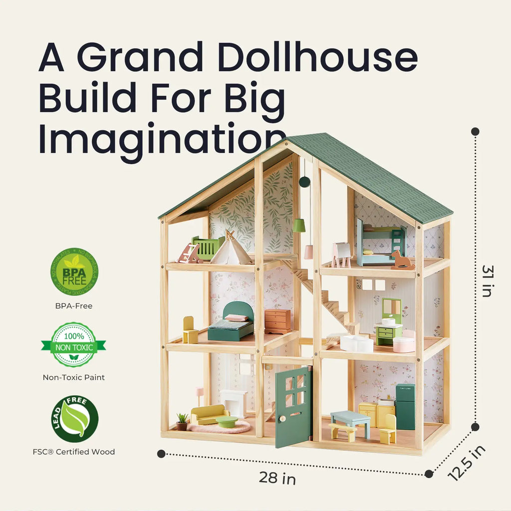 Tiny Land® Sweetwood Evergreen Dollhouse - Tiny Land INC