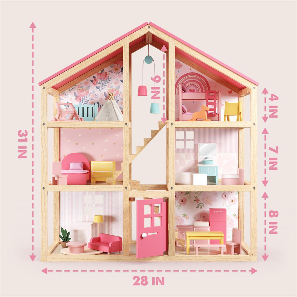 Tiny Land® Sweetwood Love Dollhouse without Dolls - Tiny Land INC