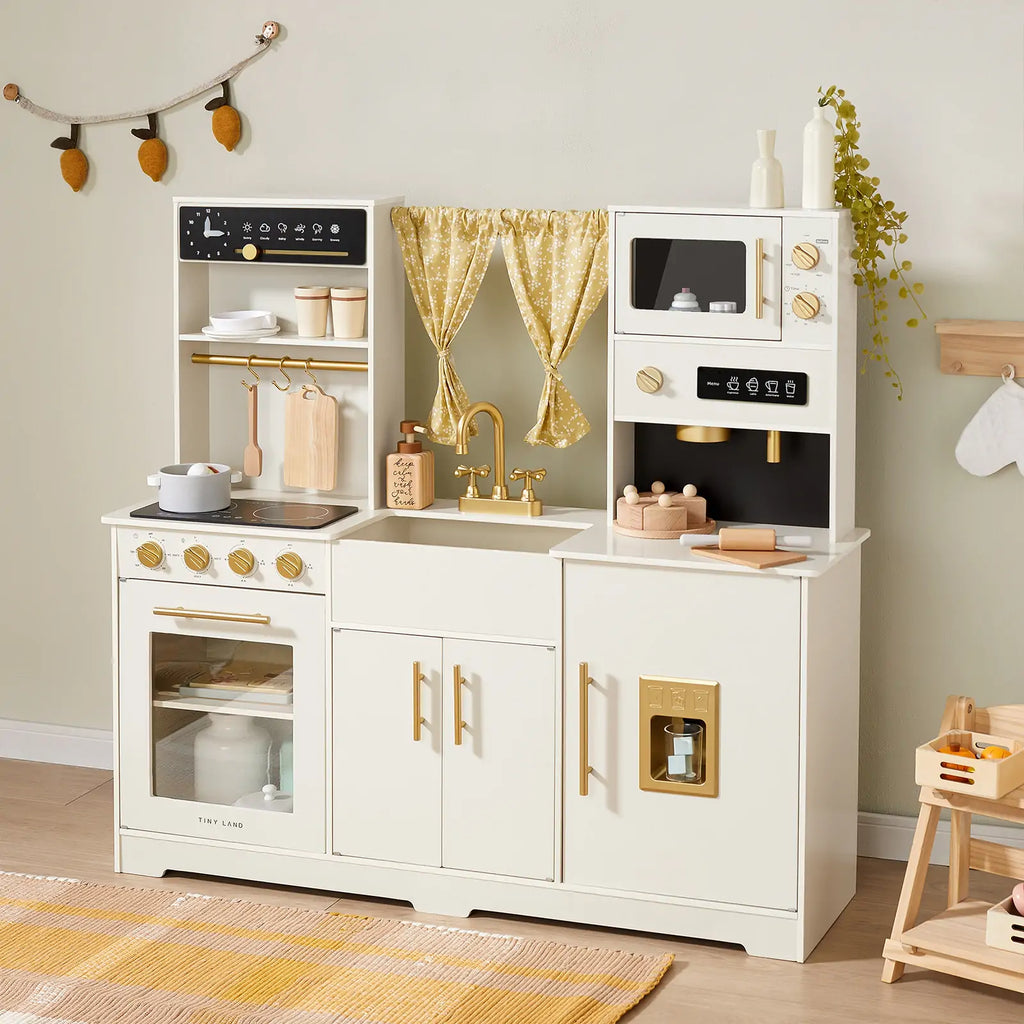 Tiny Land® Iconic Play Kitchen - Cream - Tiny Land INC