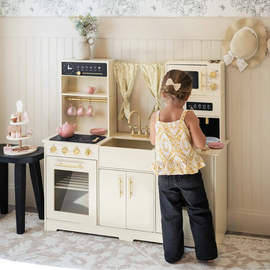 Tiny Land® Iconic Play Kitchen - Cream - Tiny Land INC
