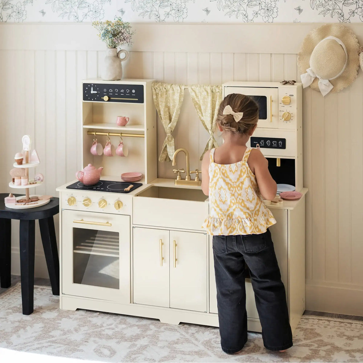 Tiny Land® Iconic Play Kitchen - Cream - Tiny Land INC