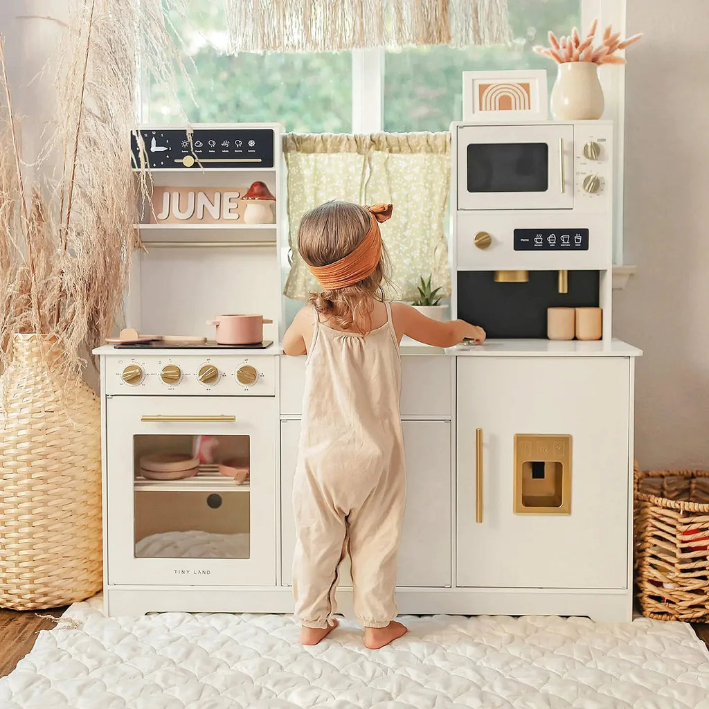 Tiny Land® Iconic Play Kitchen - Cream - Tiny Land INC
