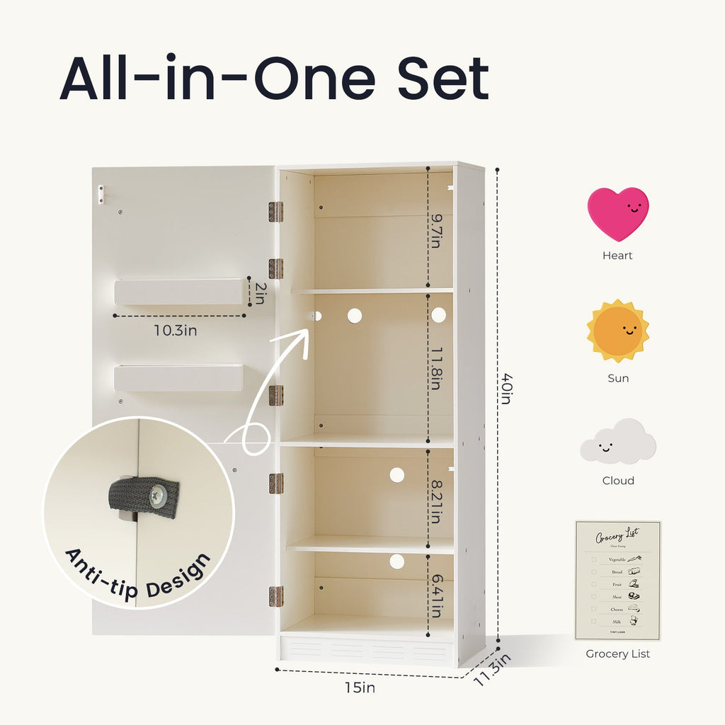 Tiny Land® Cabinet Play Fridge - Tiny Land INC
